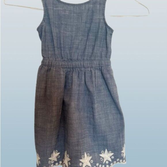 Stylish Kids Dress in Blue and White - Picture 1 of 7